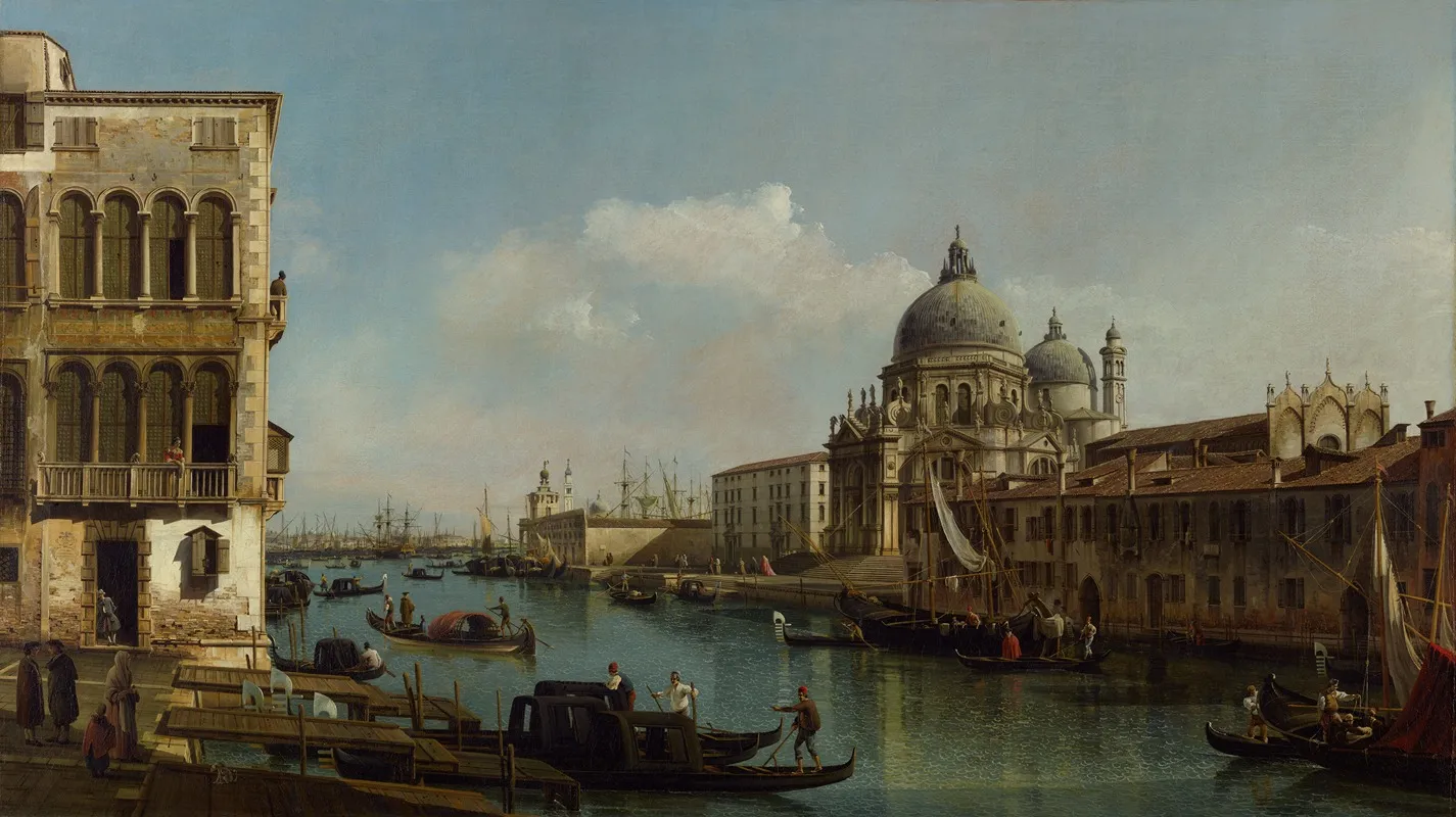 View Of The Grand Canal Santa Maria Della Salute And The Dogana From Campo Santa Maria Zobenigo