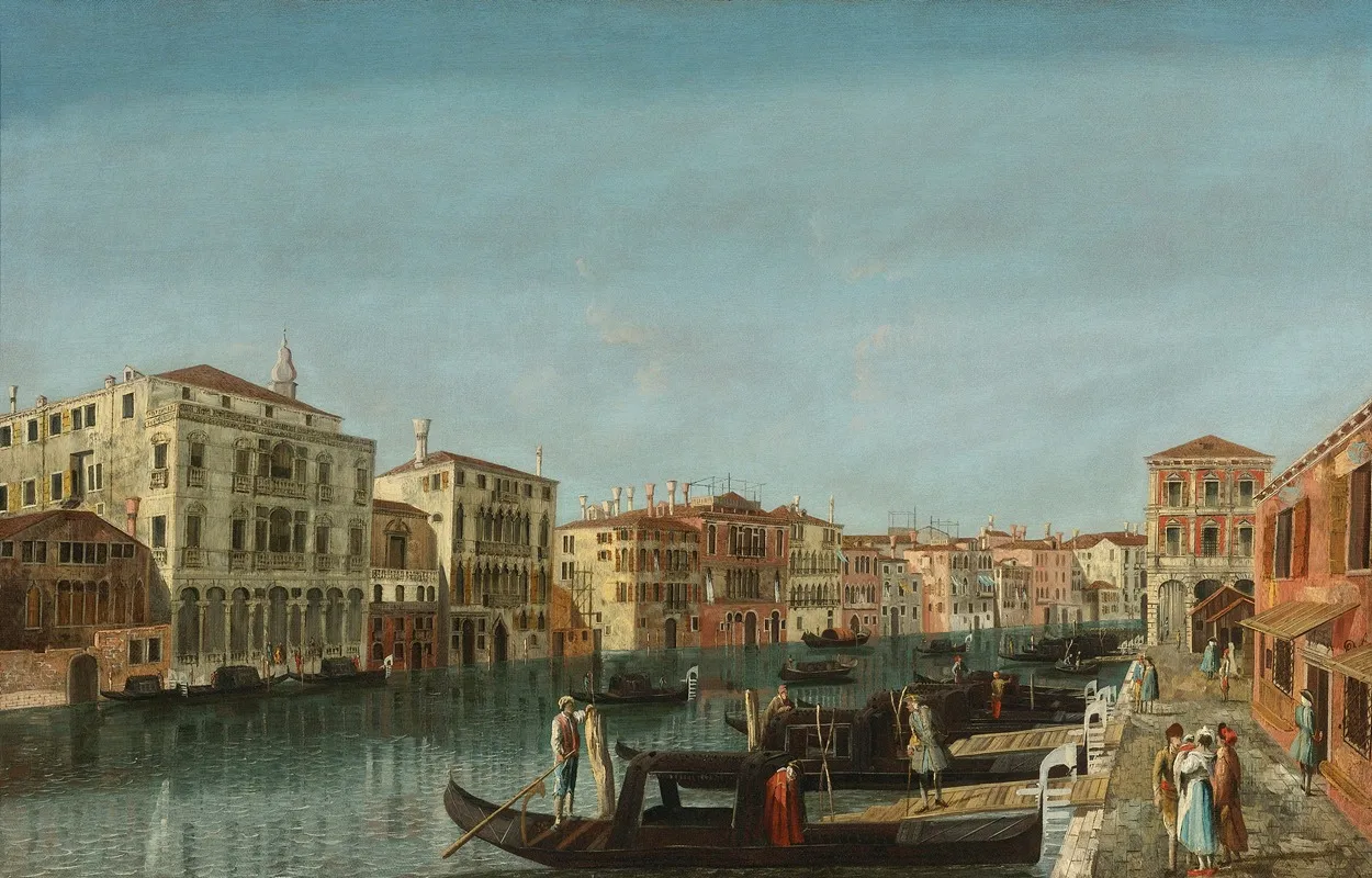 View Of The Grand Canal Venice At The Level Of The Pescheria And Of Palazzo Michiel Alle Colonne