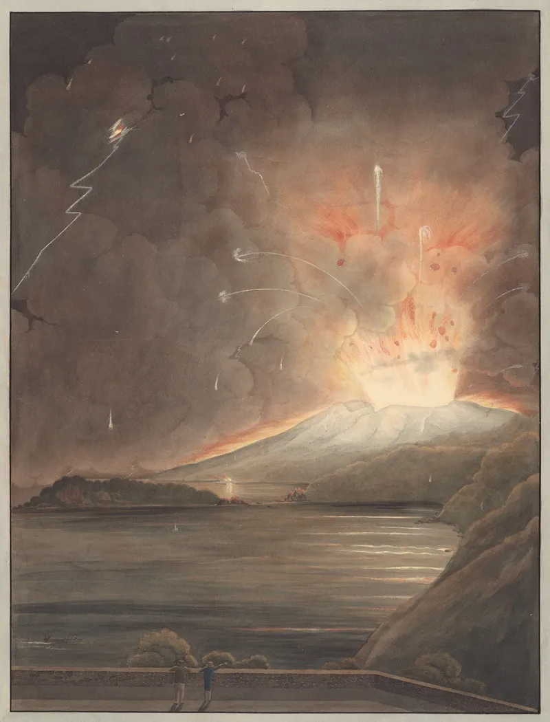 View Of The Great Eruption Of Morne Soufriere St Vincent Wall Art by Rev. Lansdown Guilding - High-Resolution Digital Print