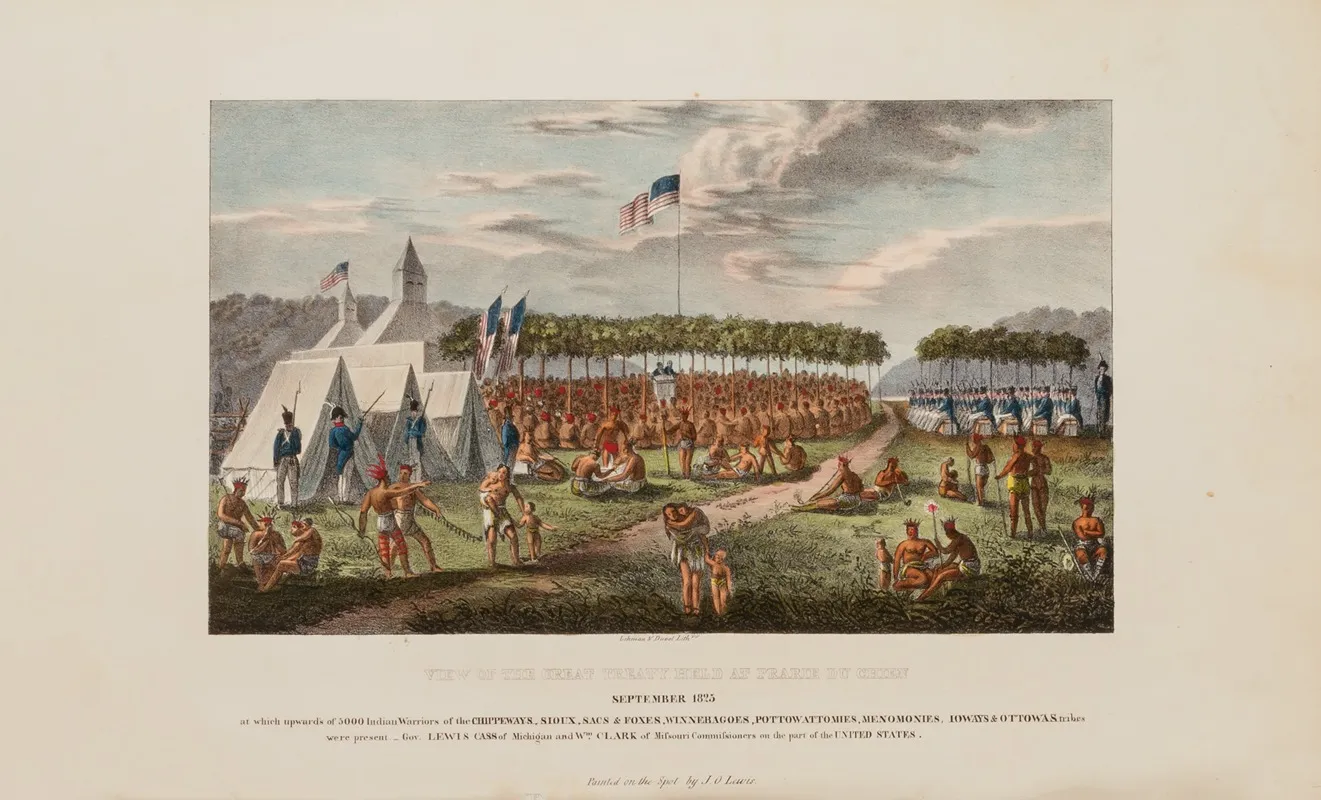 View Of The Great Treaty Held At Prairie Du Chien September 1825