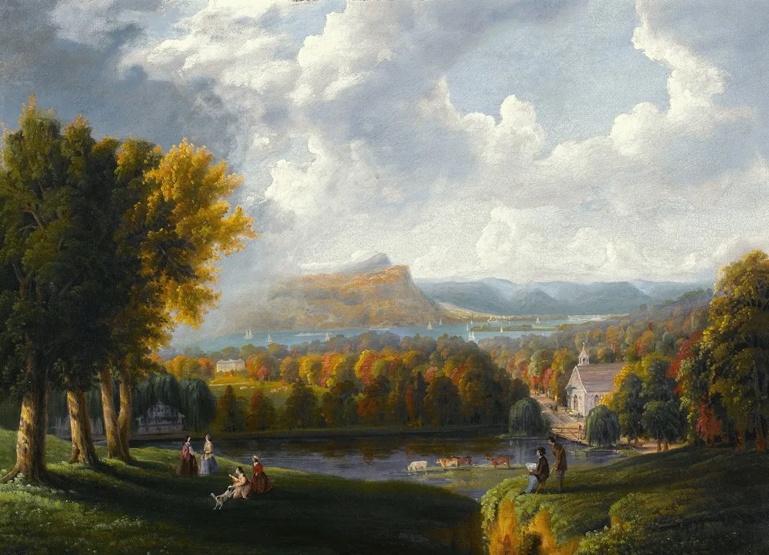 View Of The Hudson River From Tarrytown Old Dutch Church Beekman Manor House