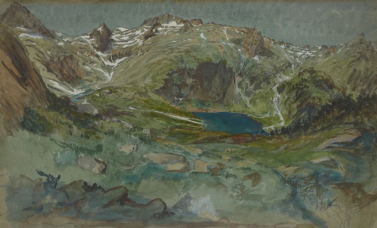 View Of The Lac Despingo And The Cirque Despingo In The Pyrenees