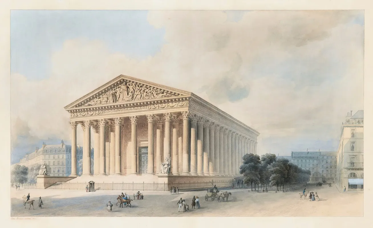 View Of The Madeleine Paris Wall Art by Jules-Frédéric Bouchet - High-Resolution Digital Print