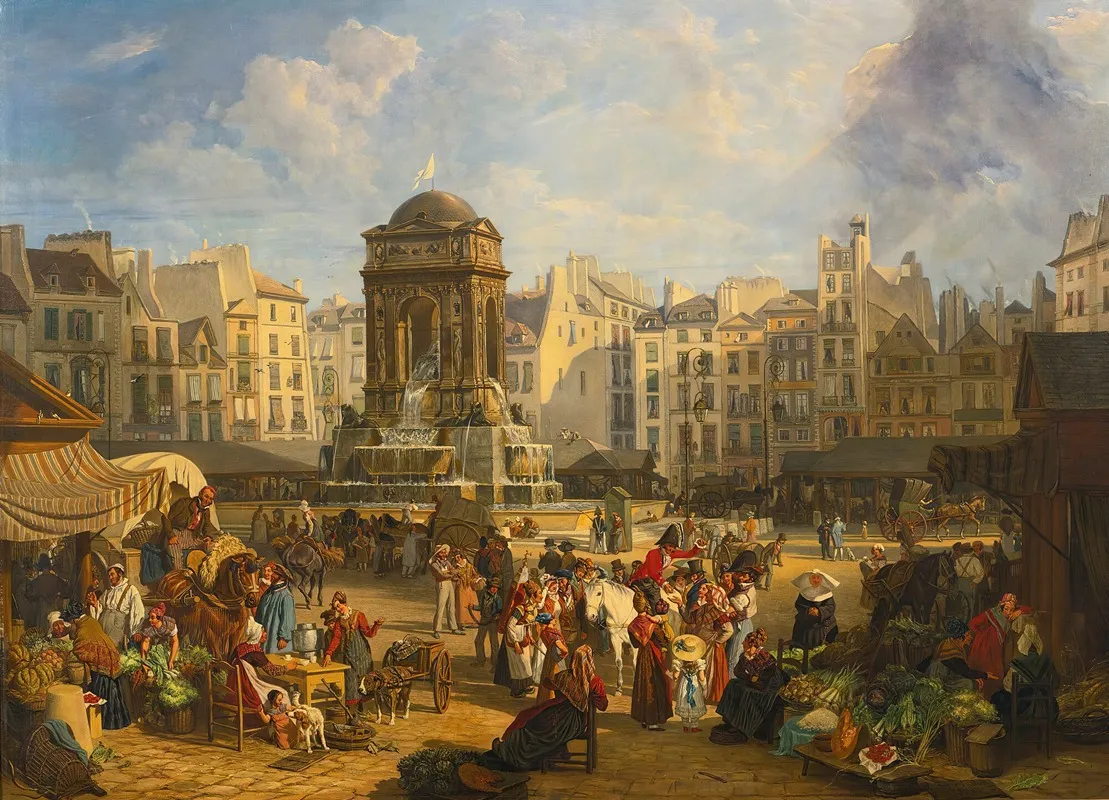 View Of The Market And Fontaine Des Innocents Paris