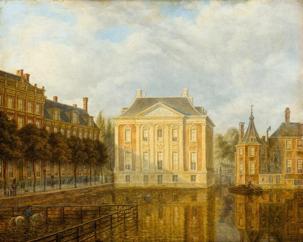 View Of The Mauritshuis Wall Art by Augustus Wijnantz - High-Resolution Digital Print