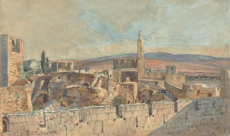 View Of The Old City Of Jerusalem Wall Art by John Fullylove - High-Resolution Digital Print