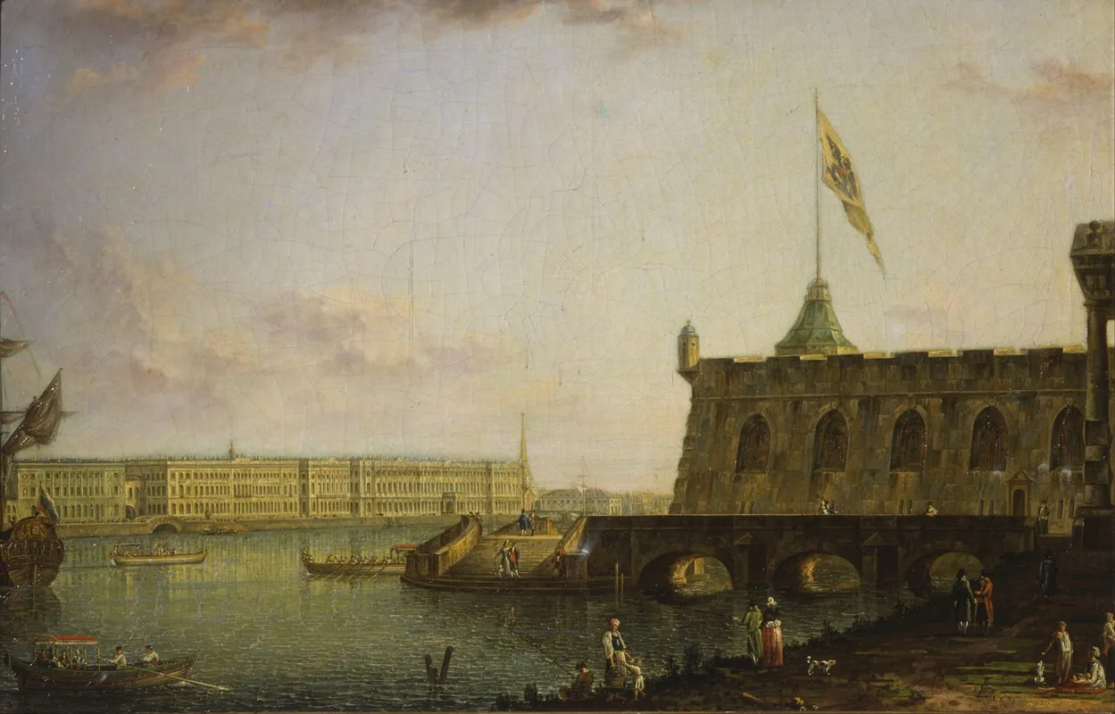 View Of The Peter And Paul Fortress And Palace Embankment Wall Art by Fyodor Alexeyev - High-Resolution Digital Print