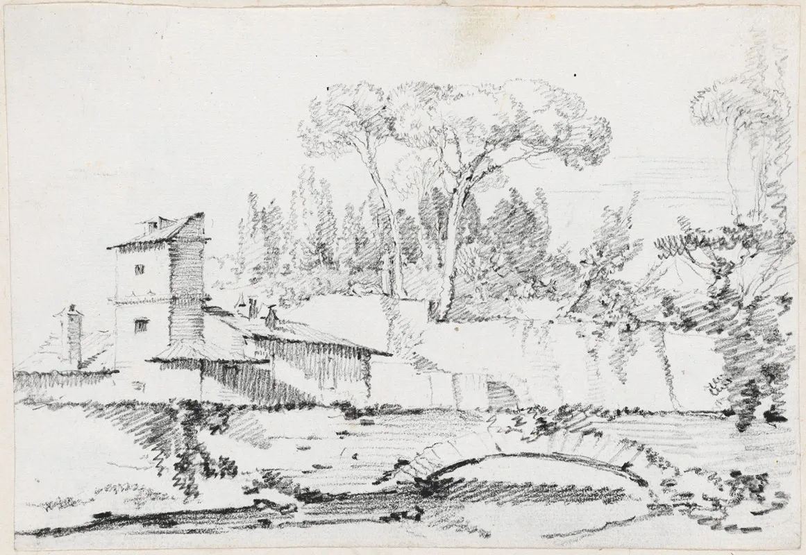 View Of The Prato Of The Villa Borghese