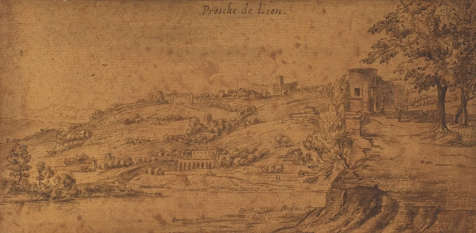 View Of The Rhone River Near Saint Genis Laval South Of Lyons