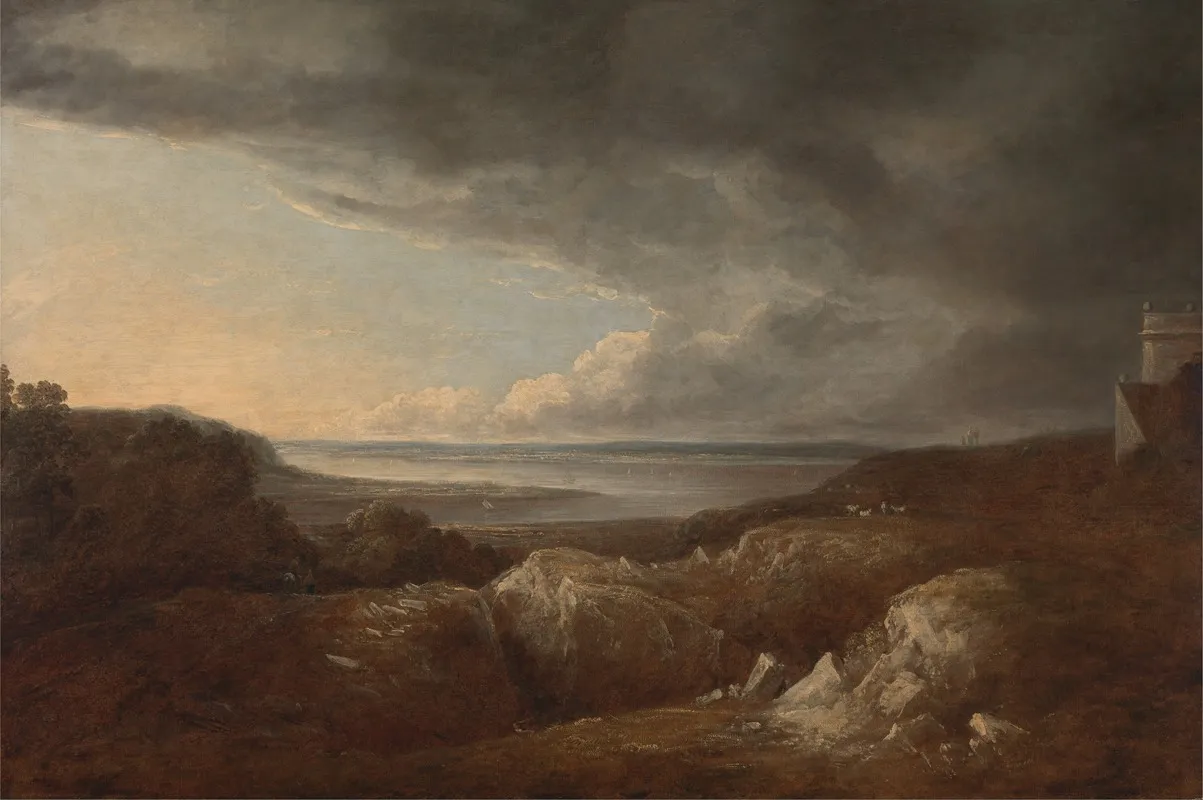 View Of The River Severn Near Kings Weston Seat Of Lord De Clifford Wall Art by Benjamin Barker - High-Resolution Digital Print