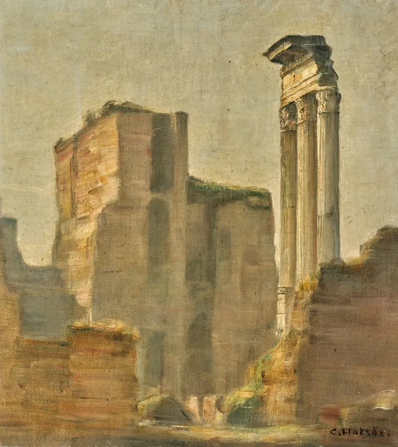View Of The Roman Forum 2 Wall Art by Carl Holsøe - High-Resolution Digital Print