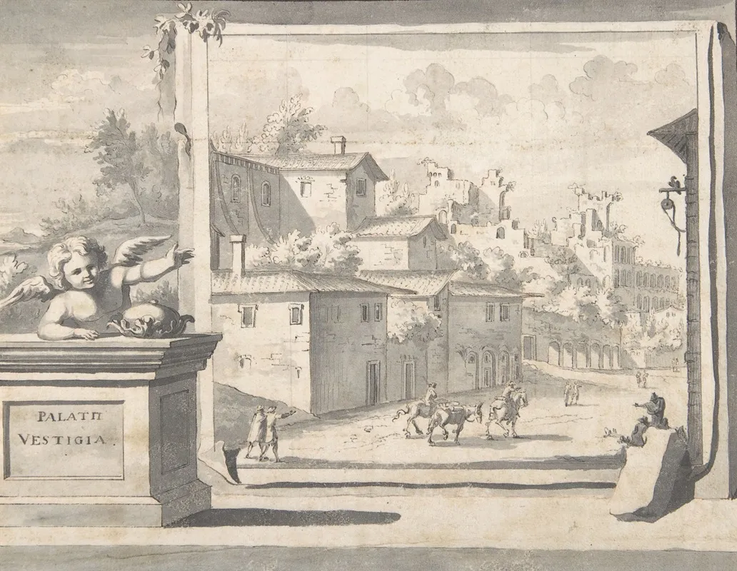 View Of The Ruins Of The Palatine Hill Before Wall Art by Jan Goeree - High-Resolution Digital Print