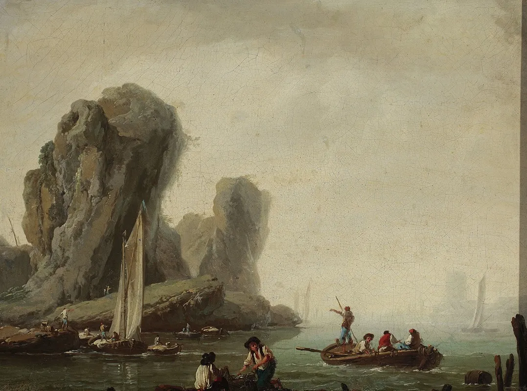 View Of The Sea With Fishing Boats
