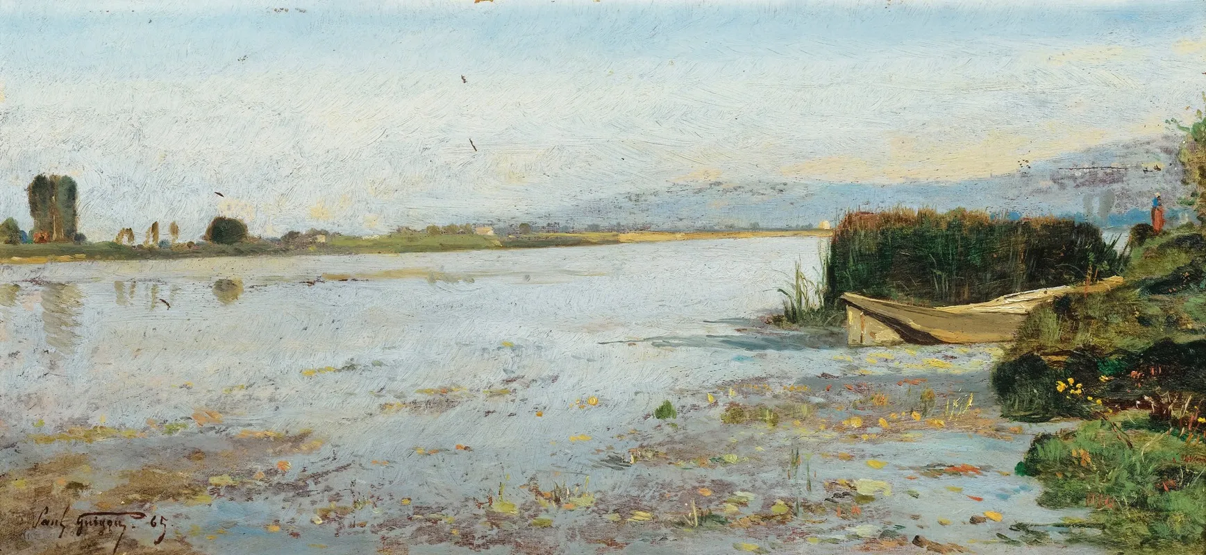 View Of The Seine In Triel Wall Art by Paul-Camille Guigou - High-Resolution Digital Print