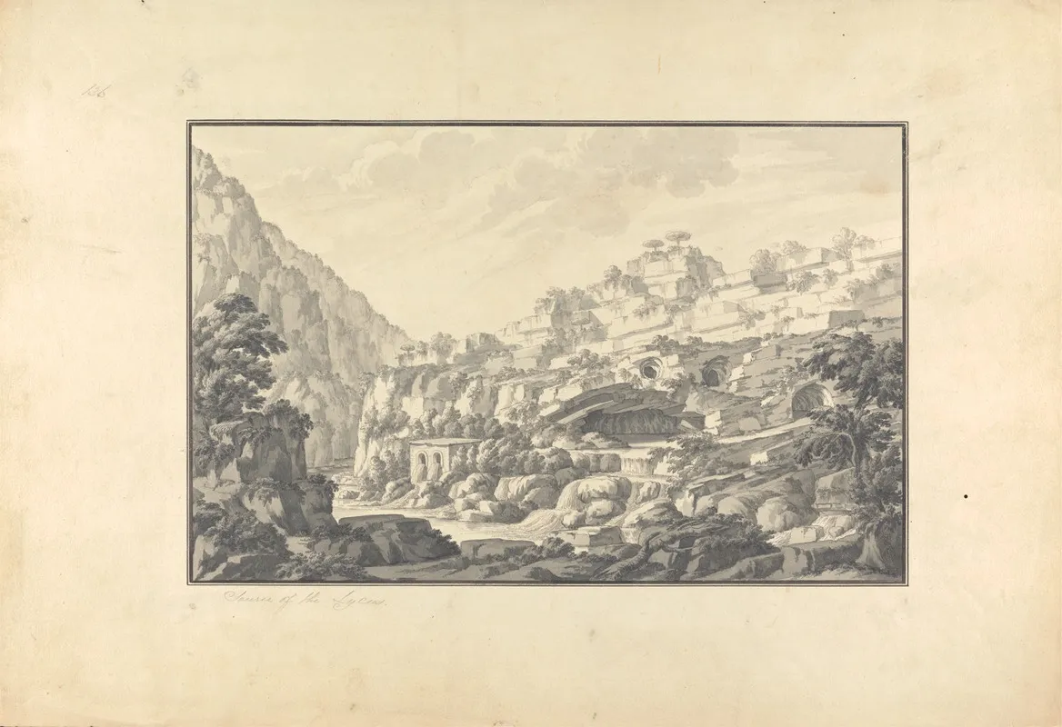 View Of The Source Of The Lycus River Nahr El Kelb