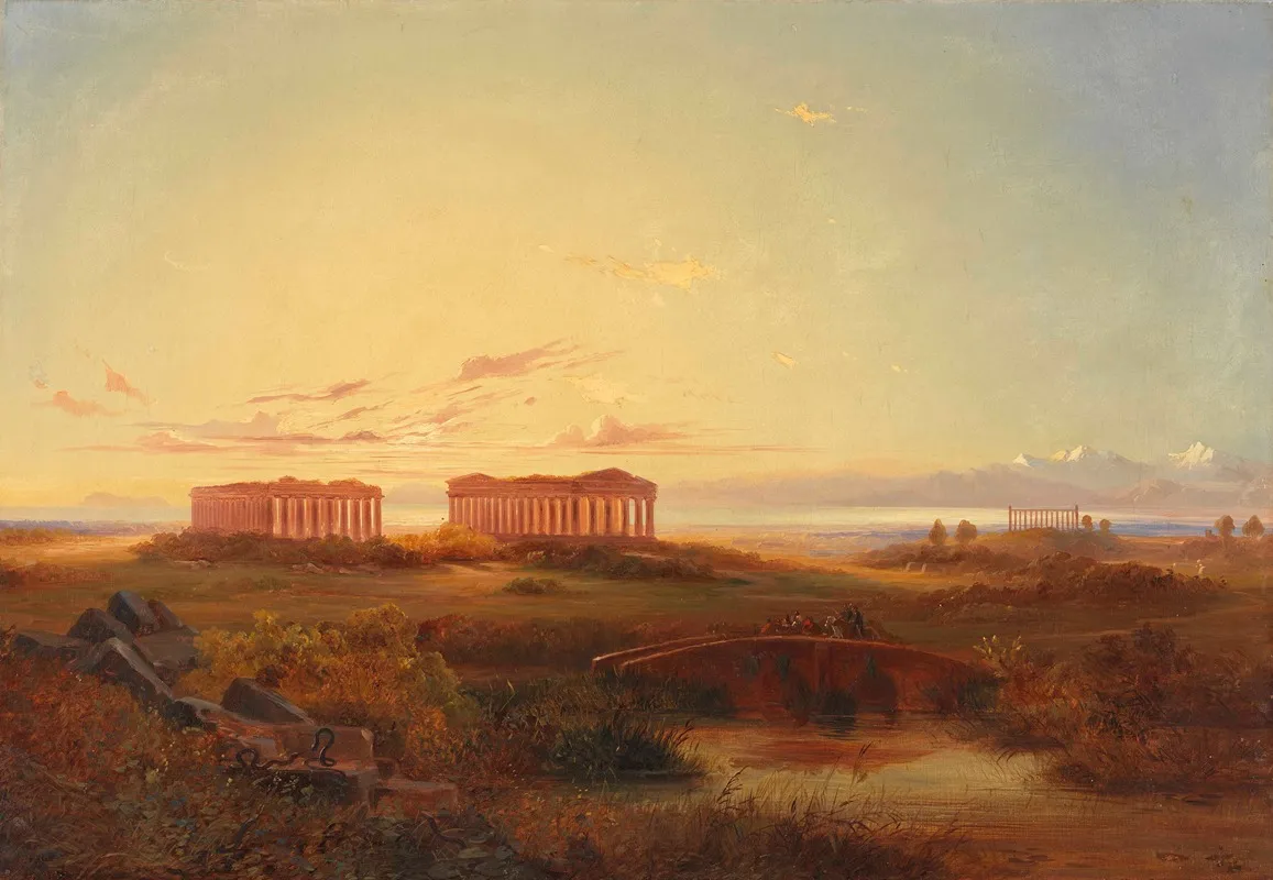 View Of The Temples Of Agrigento Wall Art by Valentin Ruths - High-Resolution Digital Print