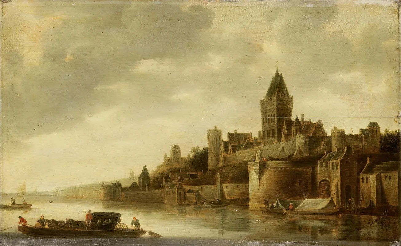 View Of The Valkhof In Nijmegen Wall Art by Frans de Hulst - High-Resolution Digital Print