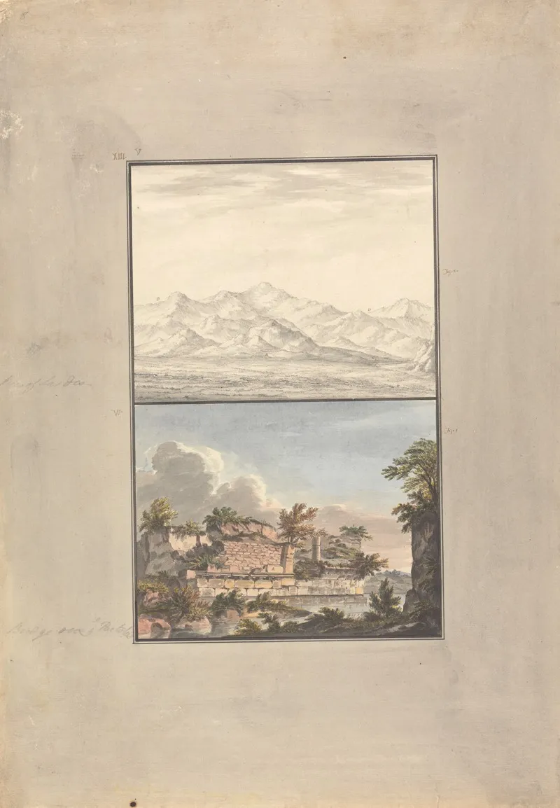 View Of The Valley Of Sardis And View Of A Ruined Bridge