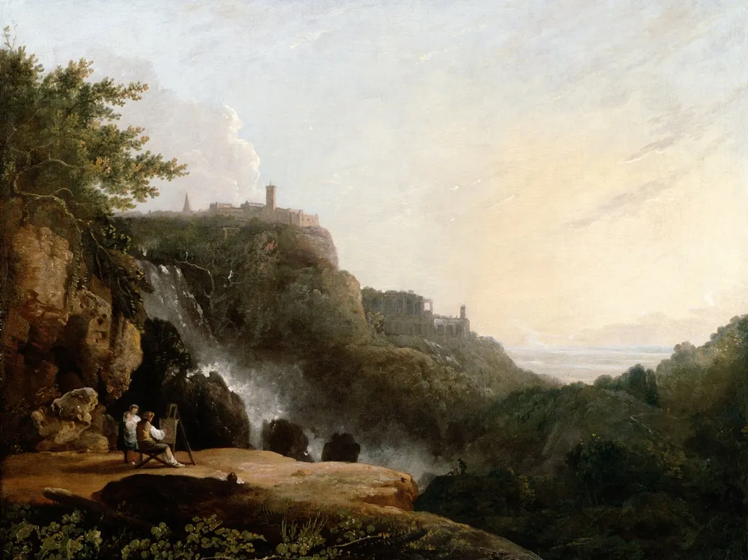 View Of Tivoli The Cascatelle And The Villa Of Maecenas