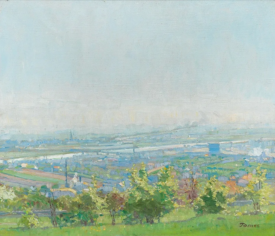 View Of Vienna From Grinzing Wall Art by Jindřich Tomec - High-Resolution Digital Print