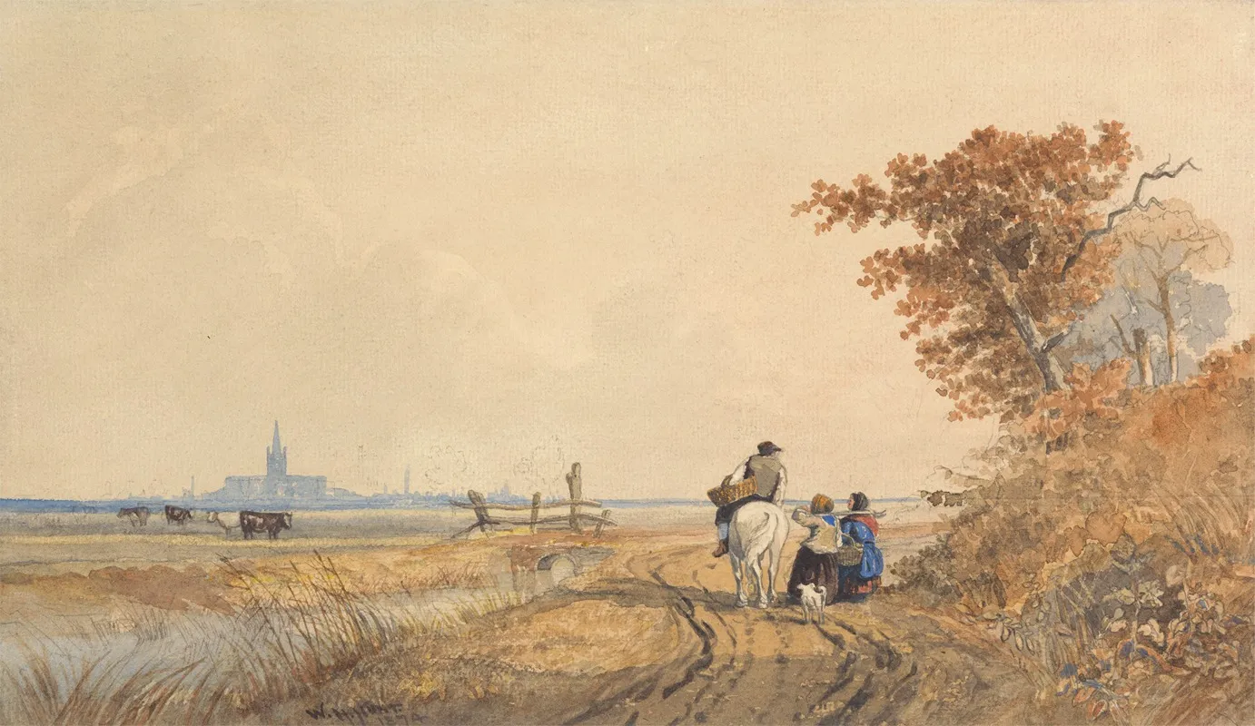 View Of Yarmouth Wall Art by William Howes Hunt - High-Resolution Digital Print