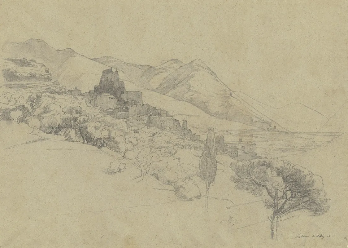 View On Subiaco Wall Art by Friedrich Karl Hausmann - High-Resolution Digital Print