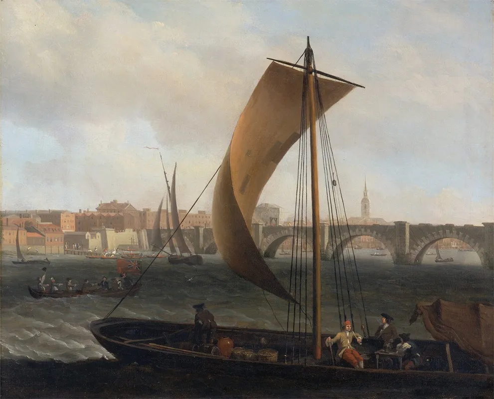 View On The Thames With Westminster Bridge