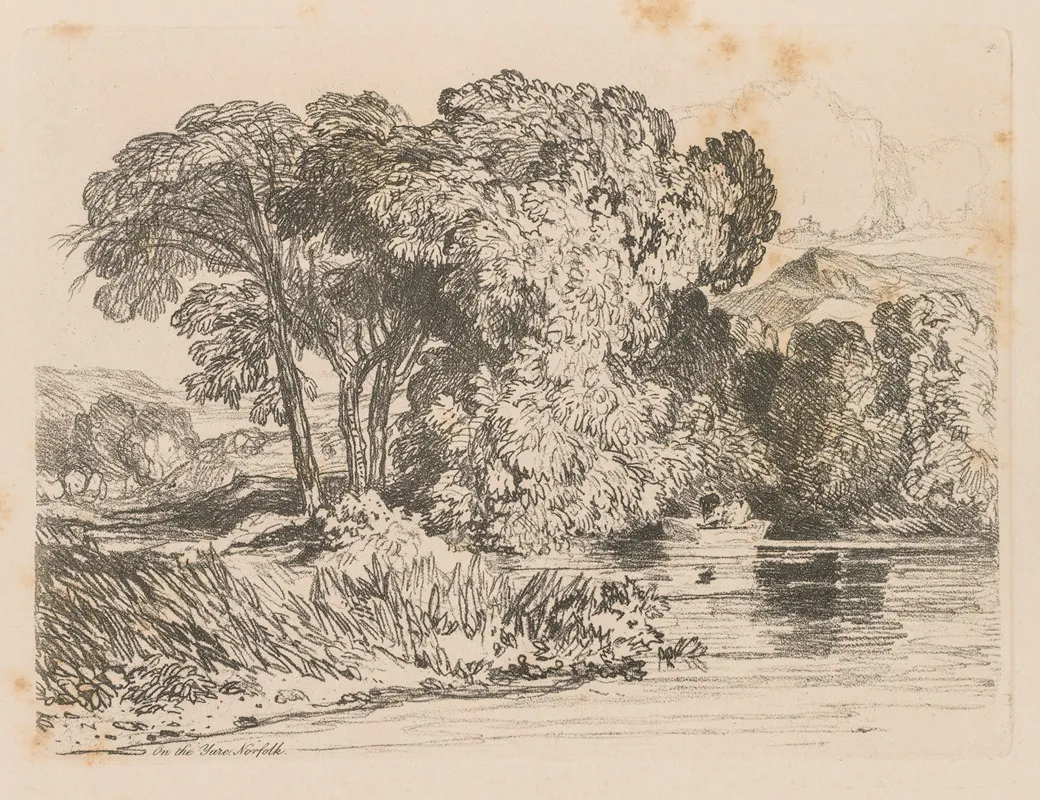 View On The Yare Norfolk Wall Art by John Sell Cotman - High-Resolution Digital Print