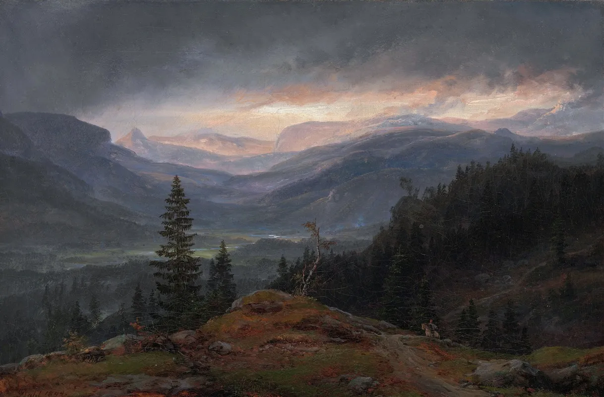 View Over Hallingdal Wall Art by Johan Christian Dahl - High-Resolution Digital Print