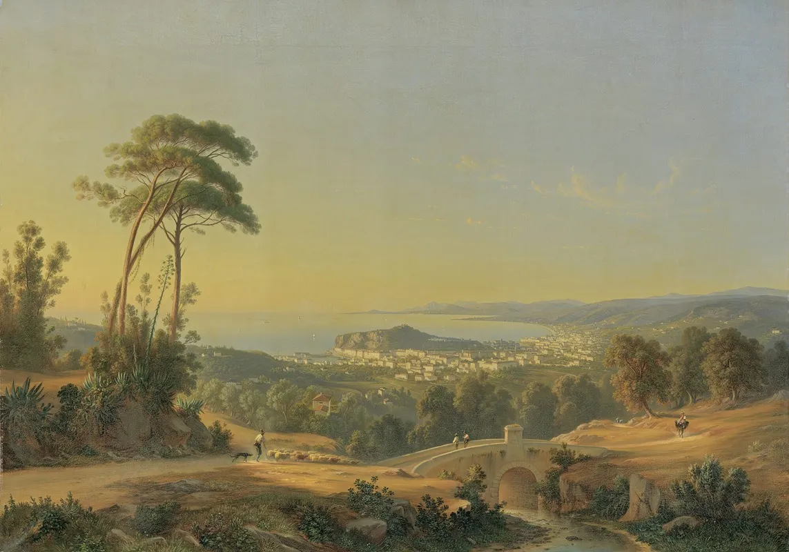 View To The Bay Of Pozzuoli Wall Art by Johann-Rudolf Bühlmann - High-Resolution Digital Print