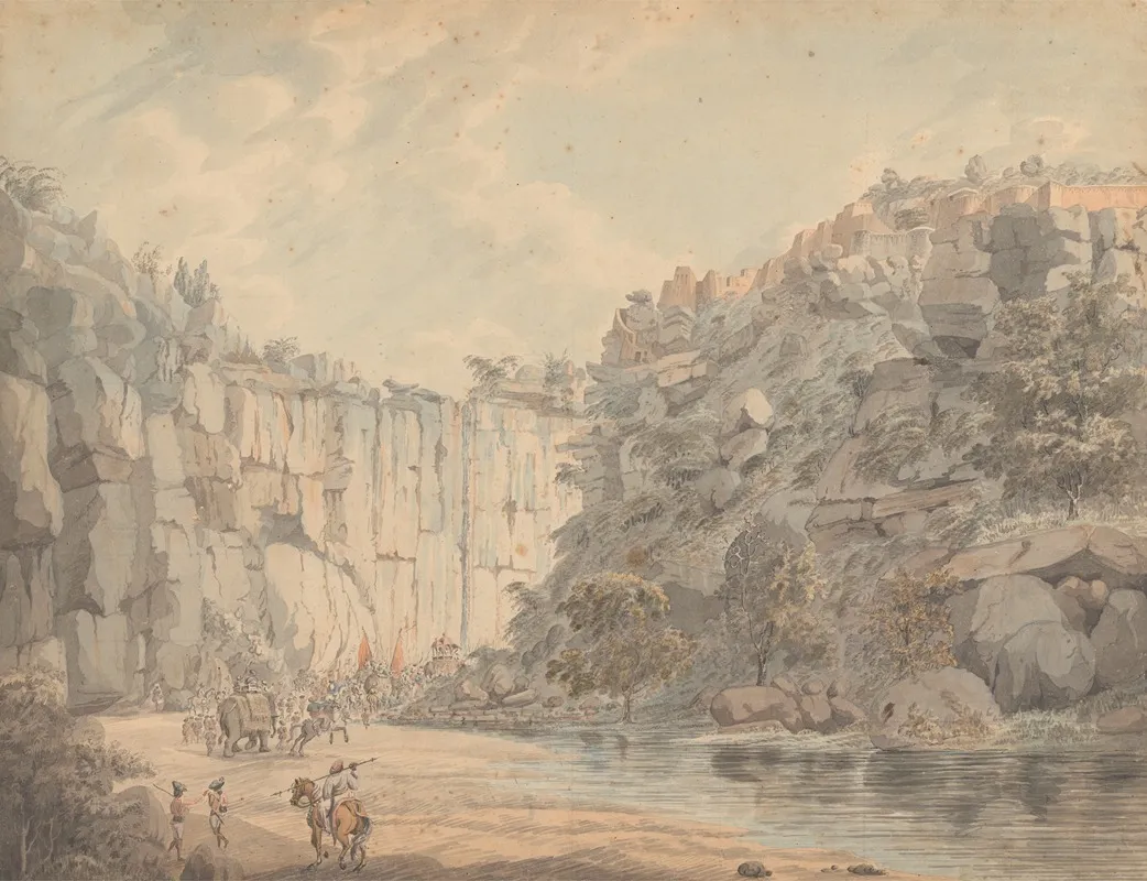 View Within The Southern Entrance Of Gundecotta Pass Wall Art by Thomas Anburey - High-Resolution Digital Print