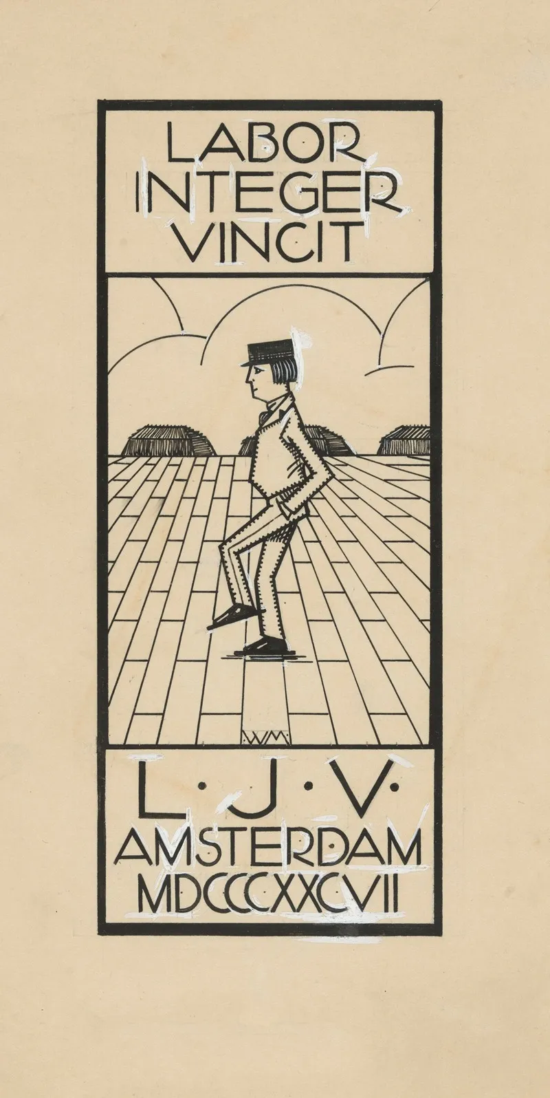 Vignet Van Uitgeversmaatschappij L J Veen 2