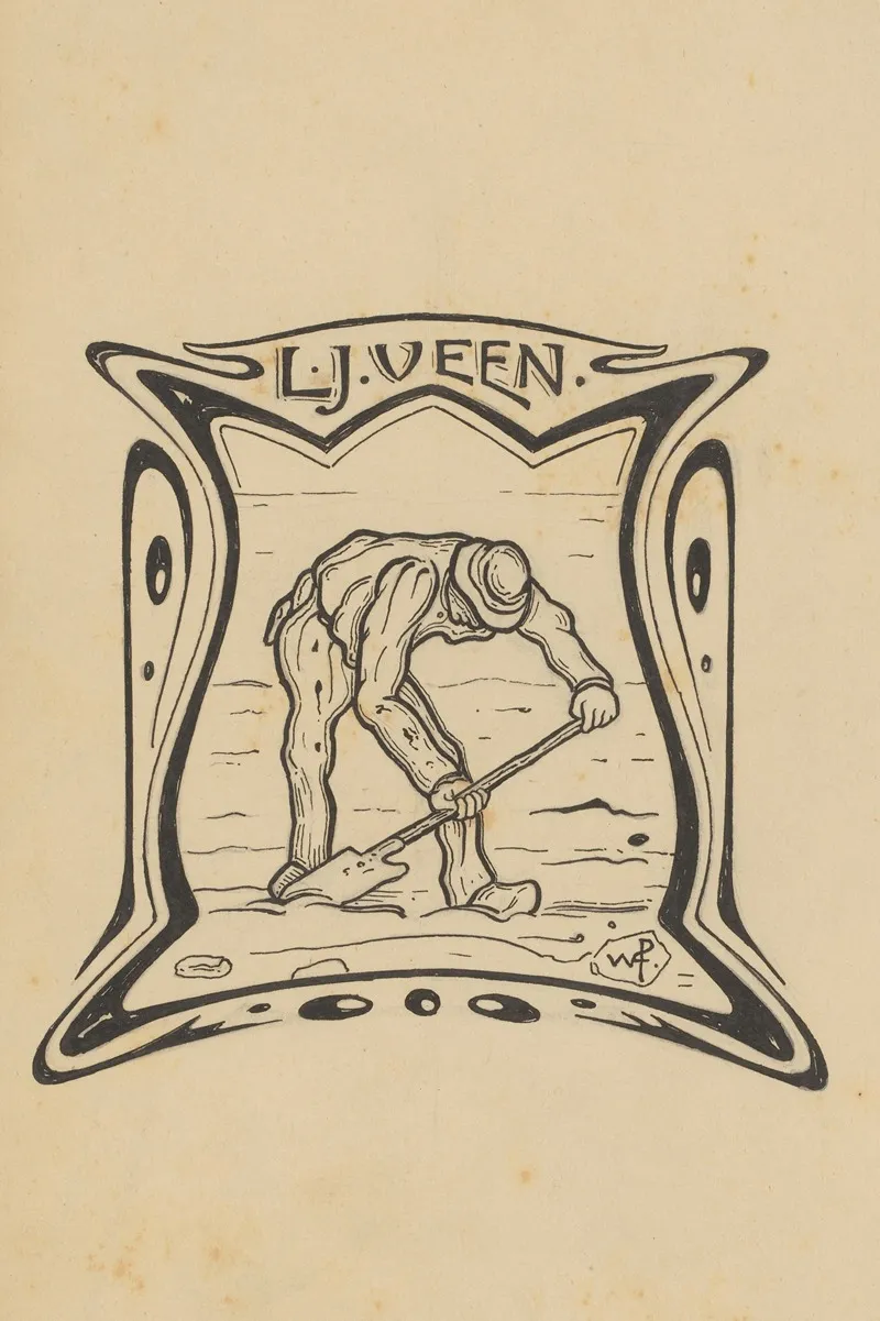 Vignet Van Uitgeversmaatschappij L J Veen Wall Art by Willem Pothast - High-Resolution Digital Print