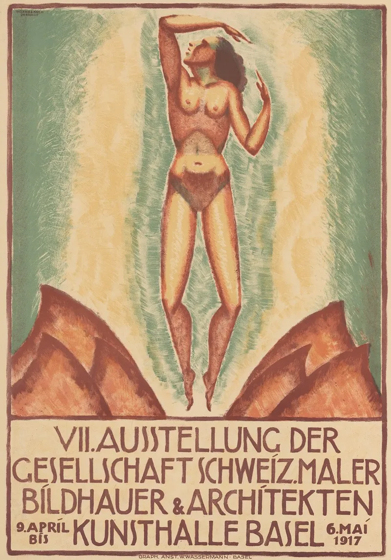 Vii Ausstellung Der Gesellschaft Schweiz Maler Bildhauer Architekten Kunsthalle Basel Wall Art by Walther Koch - High-Resolution Digital Print