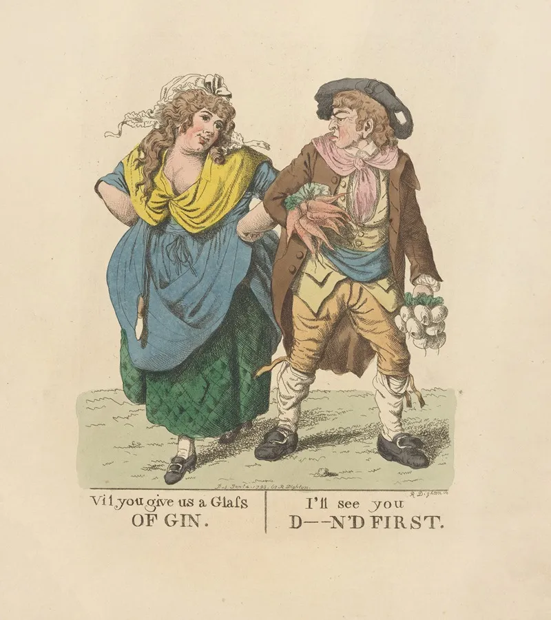Vil You Give Us A Glass Of Gin Ill See You D Nd First Wall Art by Robert Dighton - High-Resolution Digital Print