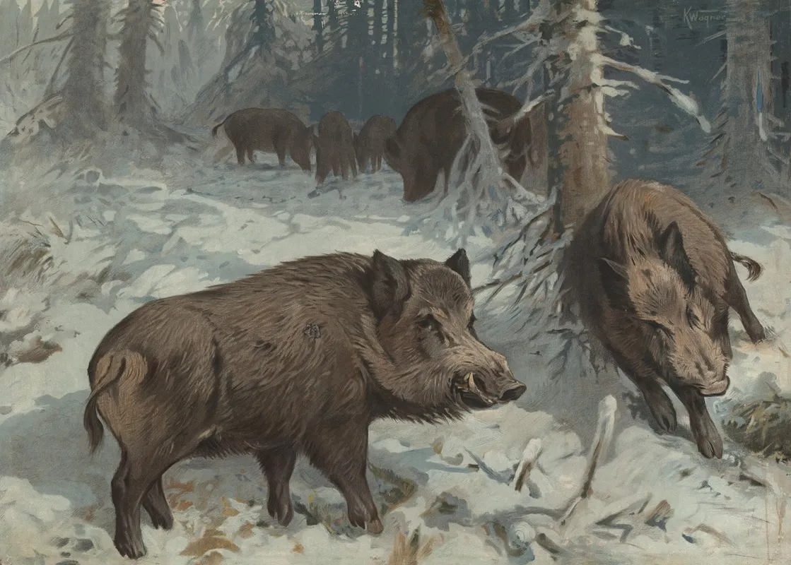 Vildsvin Wall Art by Karl Wagner - High-Resolution Digital Print