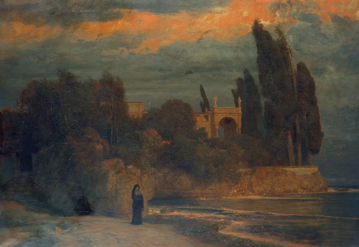 Villa By The Sea Wall Art by Arnold Böcklin - High-Resolution Digital Print