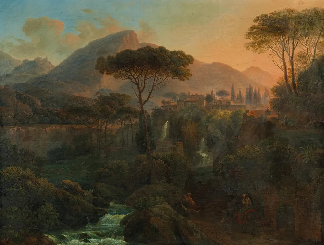 Villa Gregoriana Tivoli Wall Art by Johann Nepomuk Schödlberger - High-Resolution Digital Print