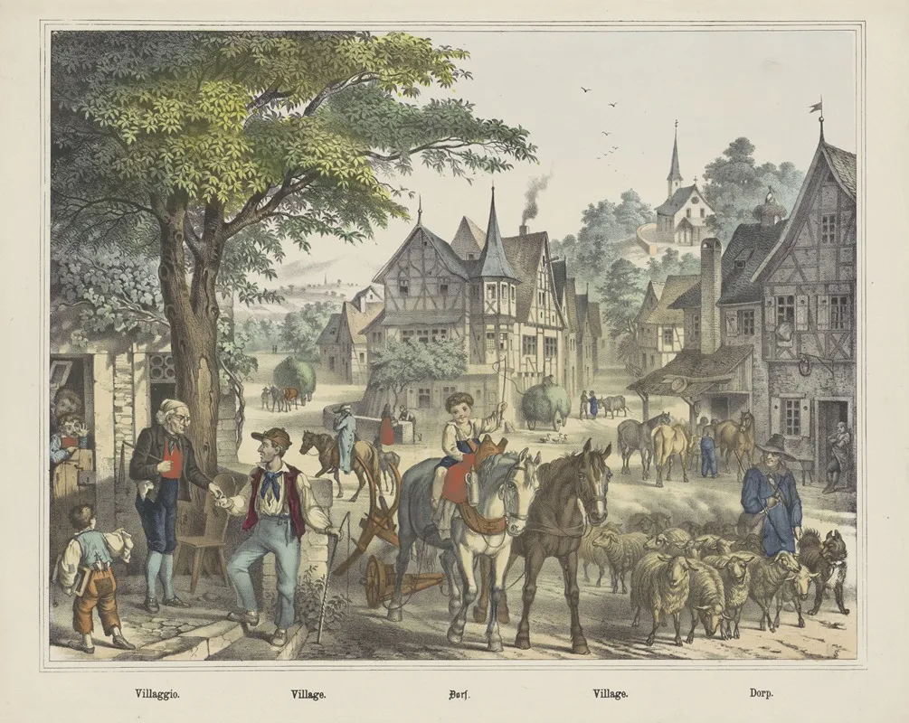 Village 7 Wall Art by Joseph Scholz - High-Resolution Digital Print