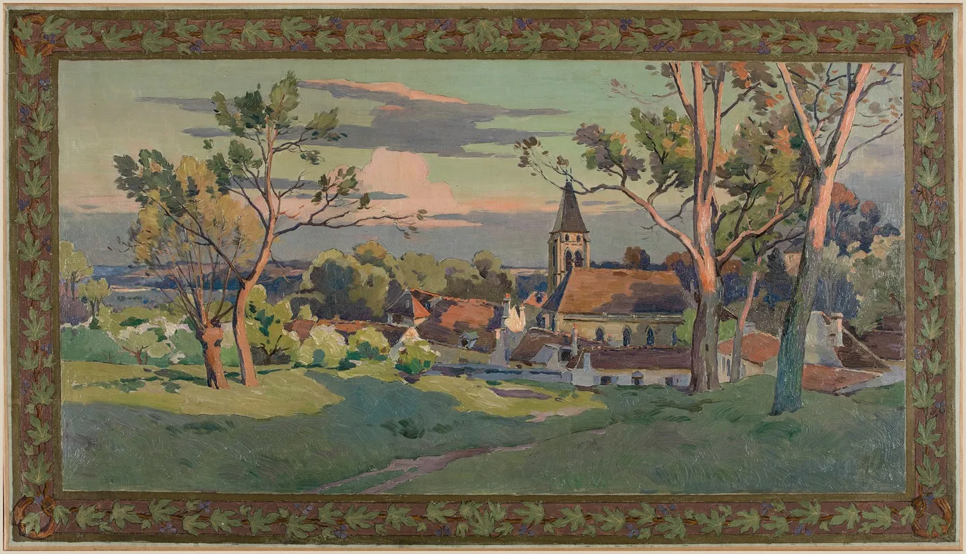 Village Avec Une Eglise 2 Wall Art by Paul Léon Felix Schmitt - High-Resolution Digital Print