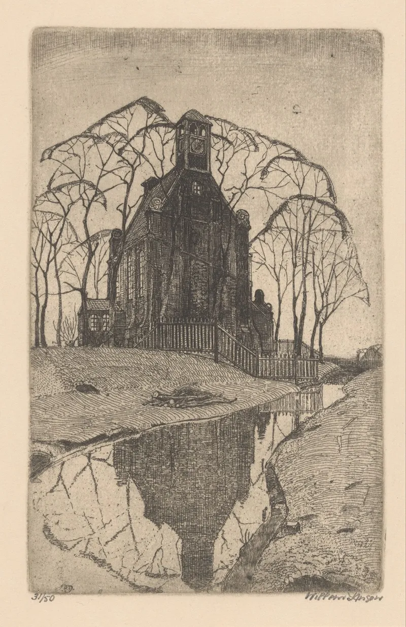 Village Church 4 Wall Art by Willem Jansen - High-Resolution Digital Print