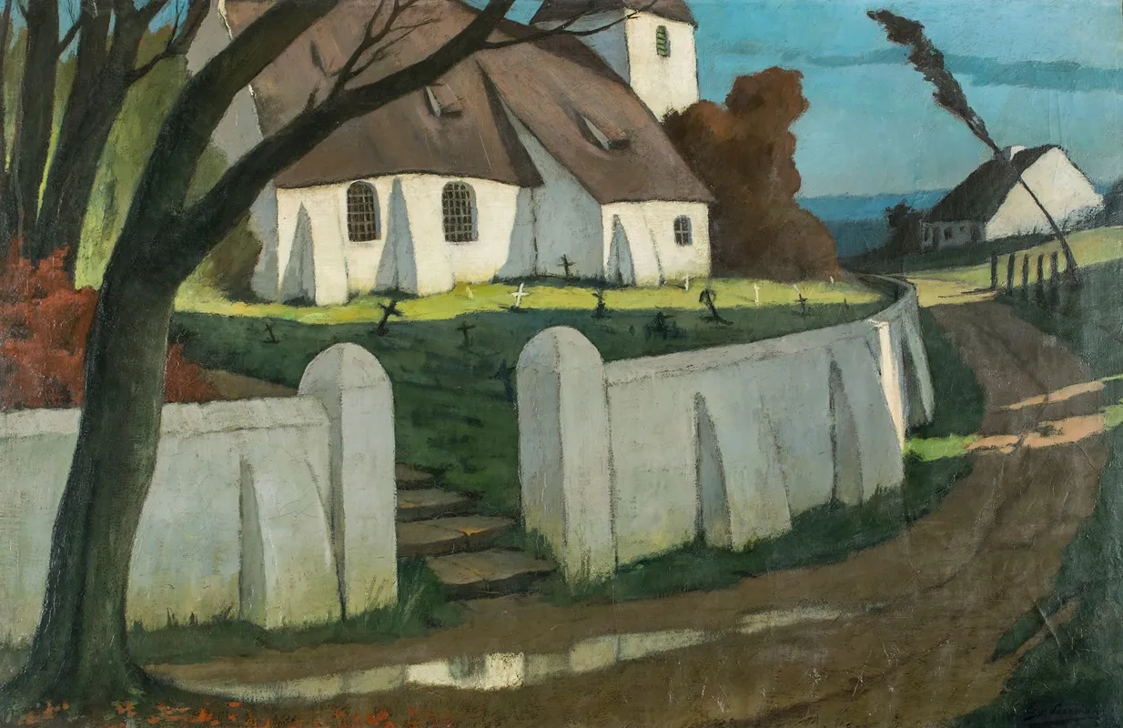 Village Church 5 Wall Art by Eugène Laermans - High-Resolution Digital Print