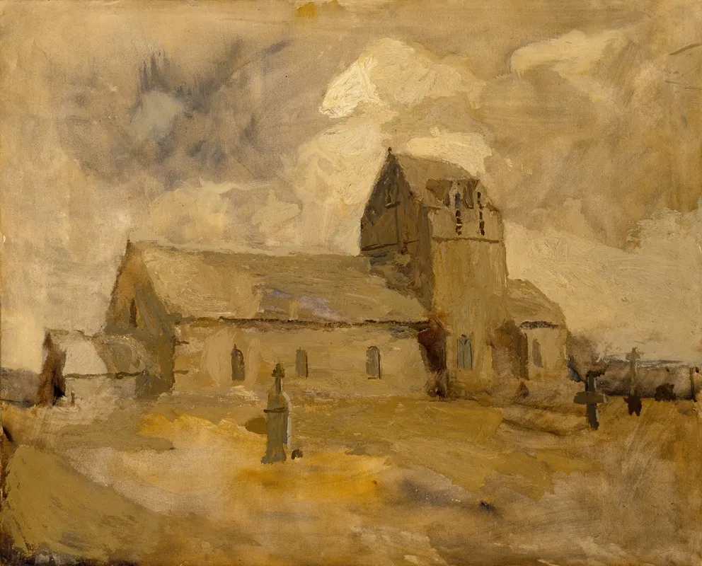 Village Church And Cemetery Brittany
