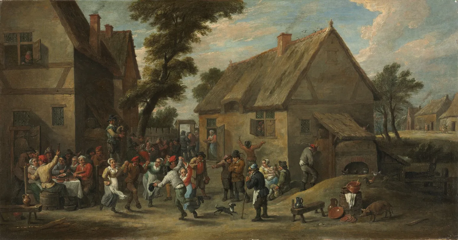 Village Festival Wall Art by David Teniers The Elder - High-Resolution Digital Print