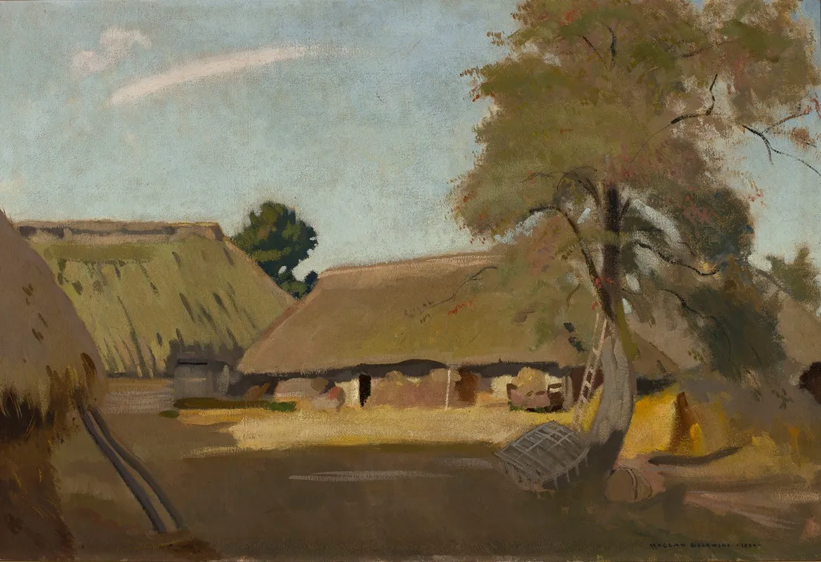 Village Homestead Wall Art by Wacław Bielawski - High-Resolution Digital Print