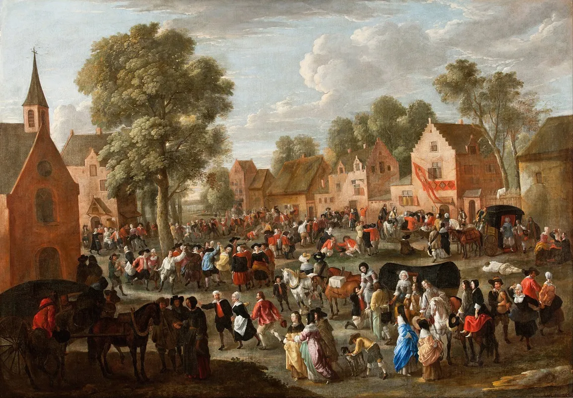 Village Kermis Wall Art by Gillis van Tilborgh - High-Resolution Digital Print