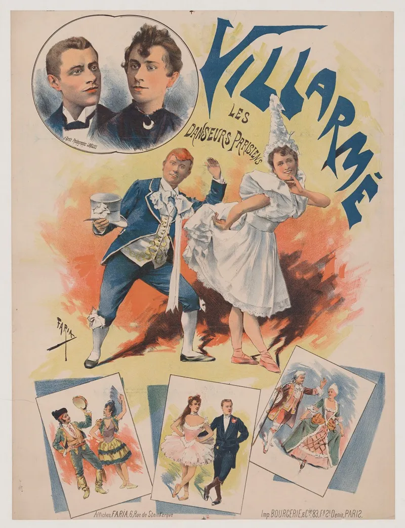Villarme Les Danseurs Parisiens 2 Wall Art by Cândido de Faria - High-Resolution Digital Print