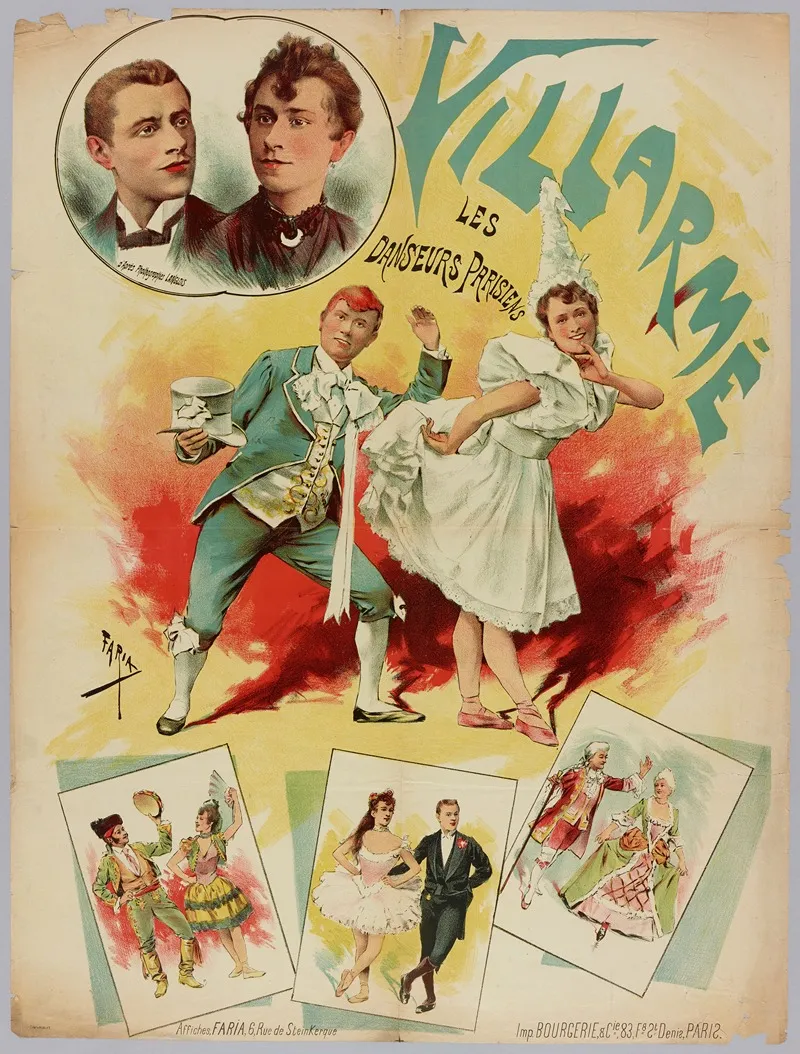 Villarme Les Danseurs Parisiens Wall Art by Cândido de Faria - High-Resolution Digital Print