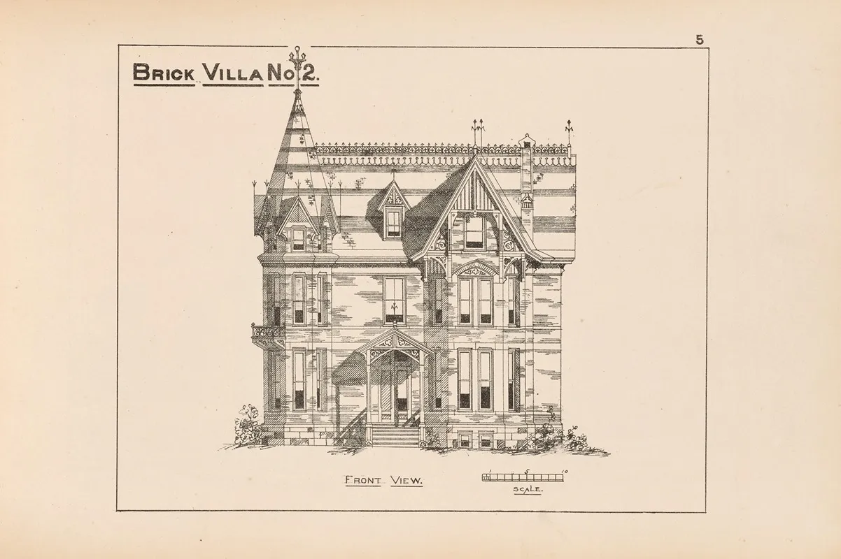 Villas And Cottages Or Homes For All Pl 03 Wall Art by William M. Woollett - High-Resolution Digital Print