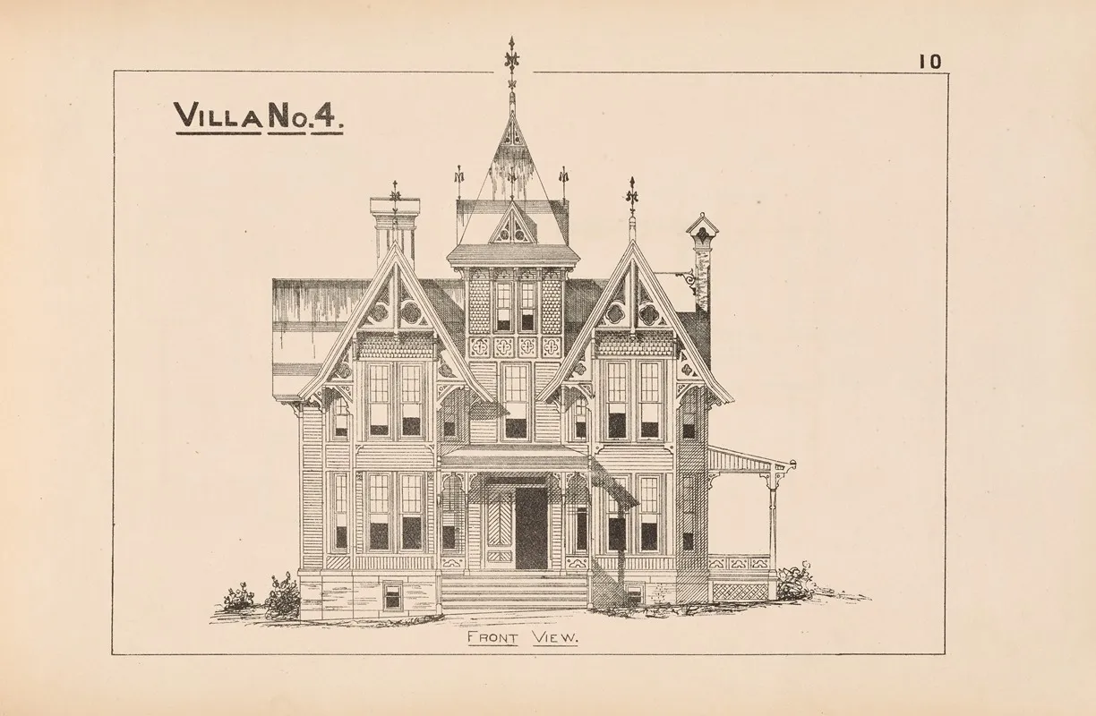 Villas And Cottages Or Homes For All Pl 06 Wall Art by William M. Woollett - High-Resolution Digital Print